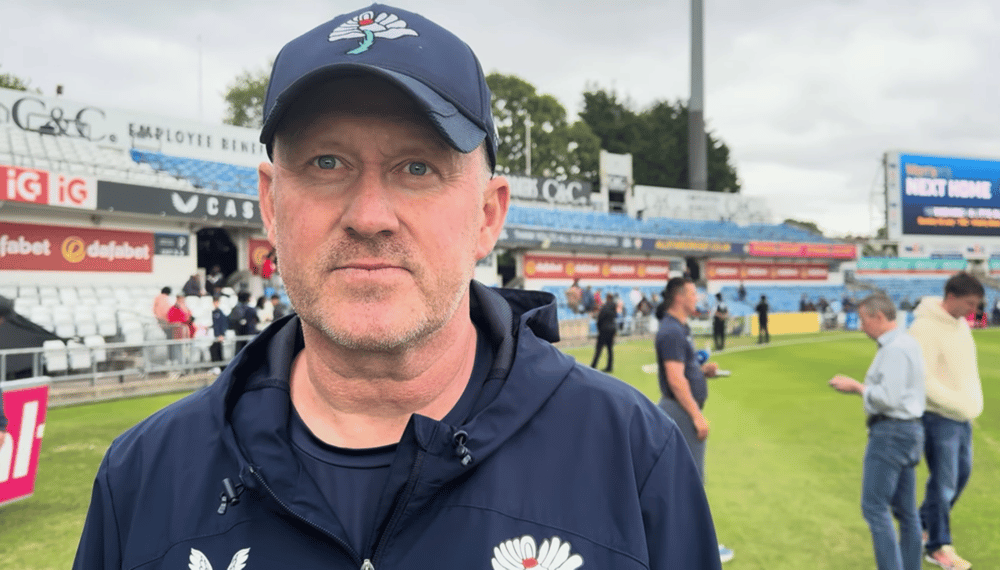 Anthony Mc Grath after Yorkshire beat Leicestershire at Headingley
