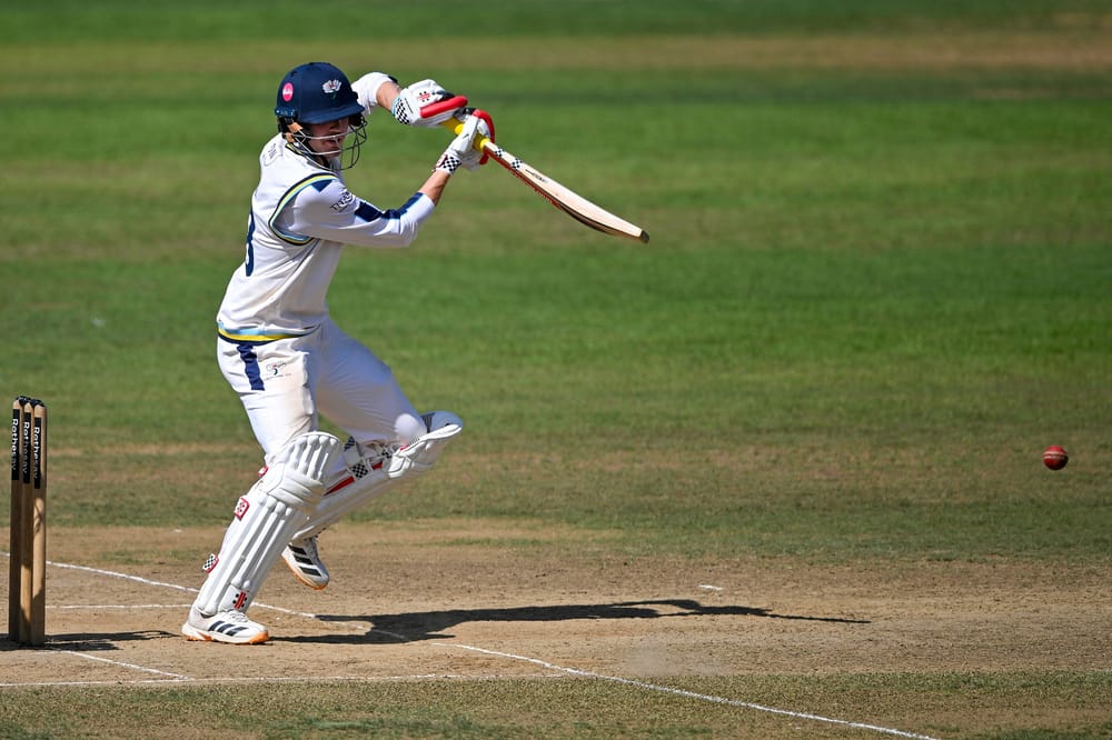 during the Rothesay County Championship match between Hampshire and Yorkshire at Utilita Bowl.